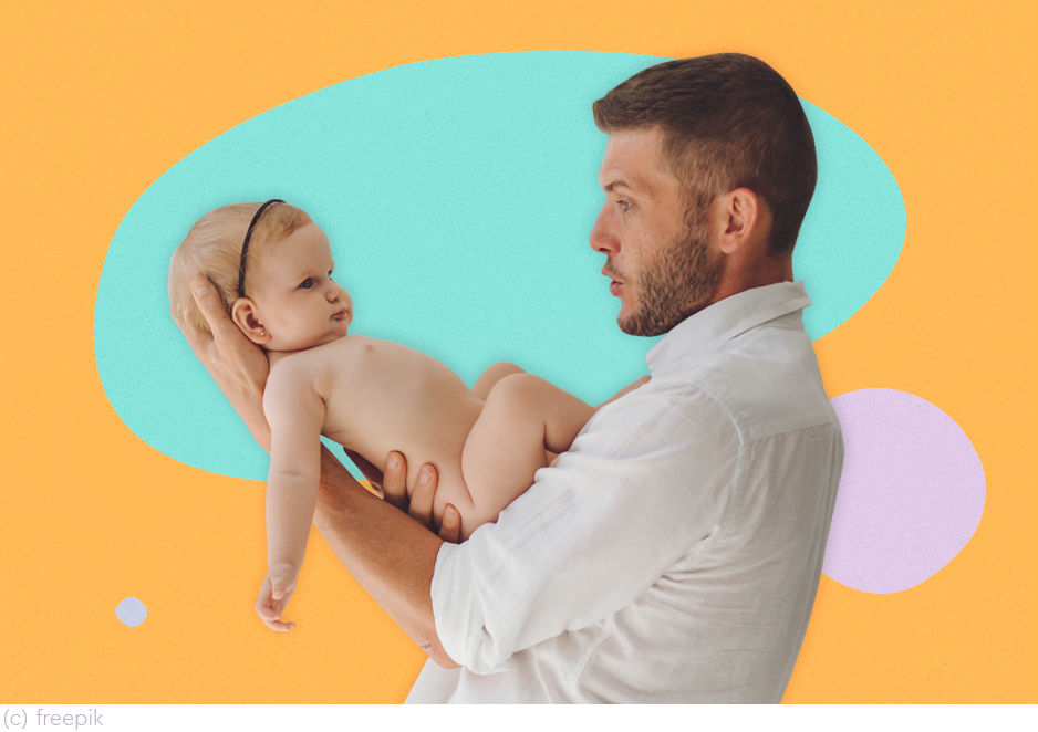 На картинке: врач держит в руках младенца. Коллаж НЭН