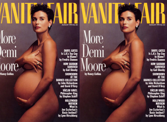 Фото: Demi Moore for Vanity Fair’s, August 1991 cover. Photography by Annie Leibovitz