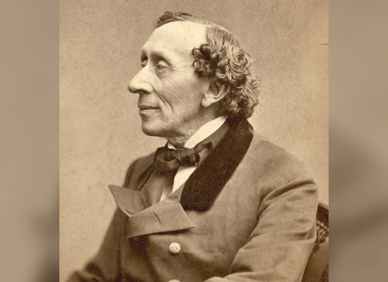 Portrait of Hans Christian Andersen by Thora Hallager (1869)