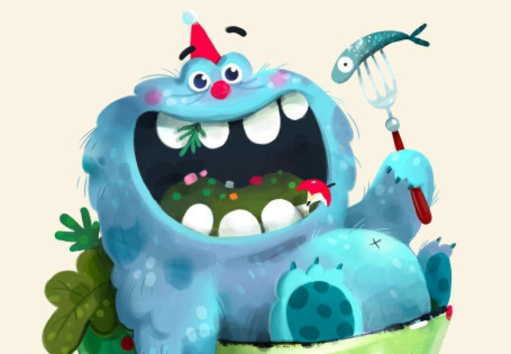 Синий монстр. Иллюстрация Екатерина Ладатко для НЭН 