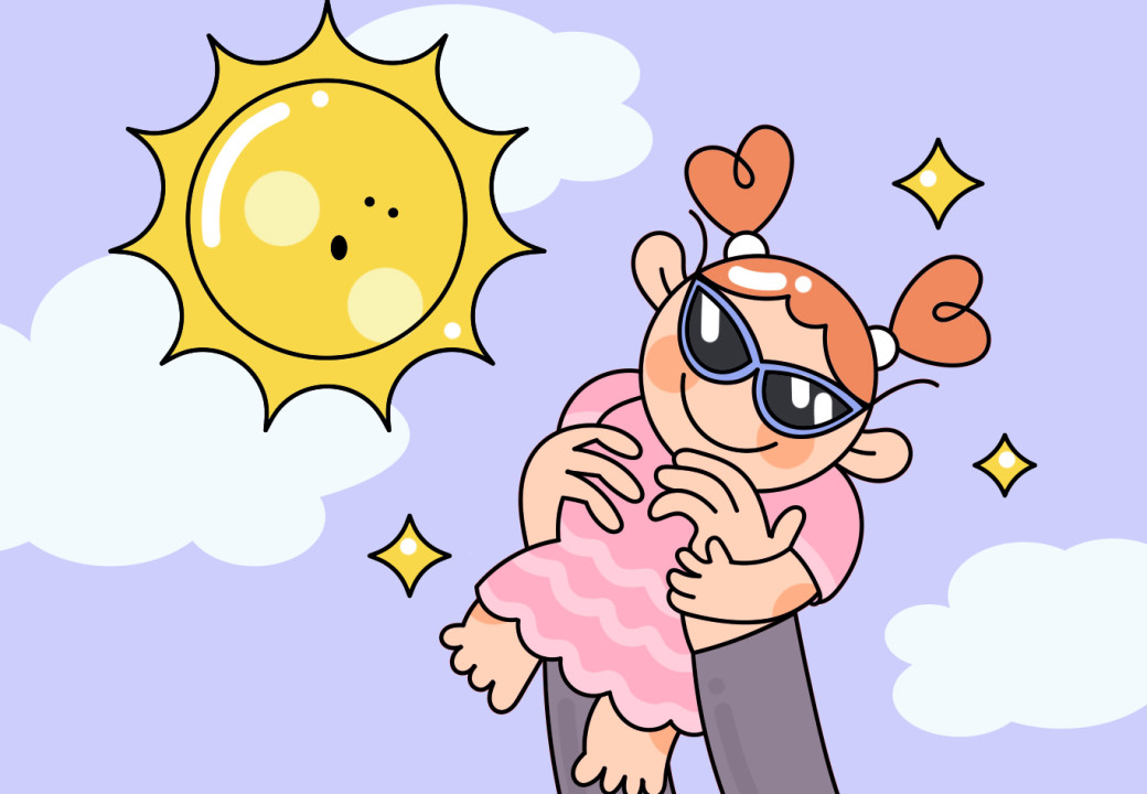 Ребенок в солнцезащитных очках. Иллюстрация Марии Кондратьевой для НЭН 