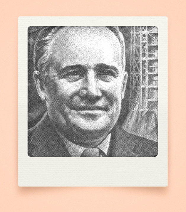 Сергей Королёв, почтовая марка СССР, 1986 | Фото: Solodov Aleksei | Shutterstock | Fotodom